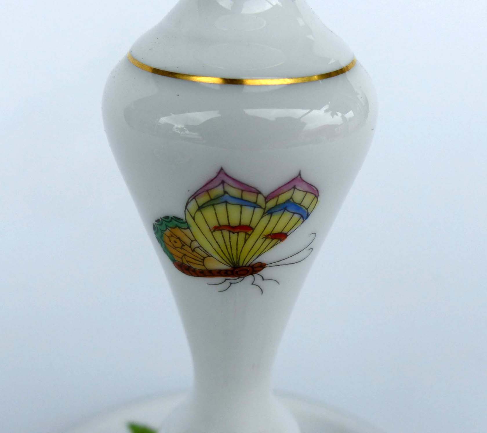 Herend Hungary Porcelain Candlesticks Queen Victoria Modernism